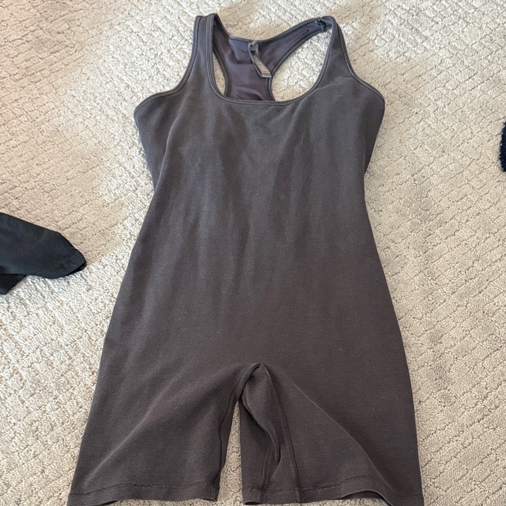 Gray outdoor Romper skims
